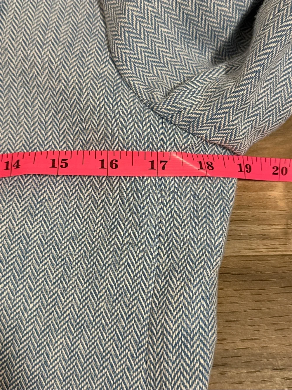 J.Crew Re-Imagined Blue Herringbone Linen Cotton Blazer Jacket Women Sz. 6